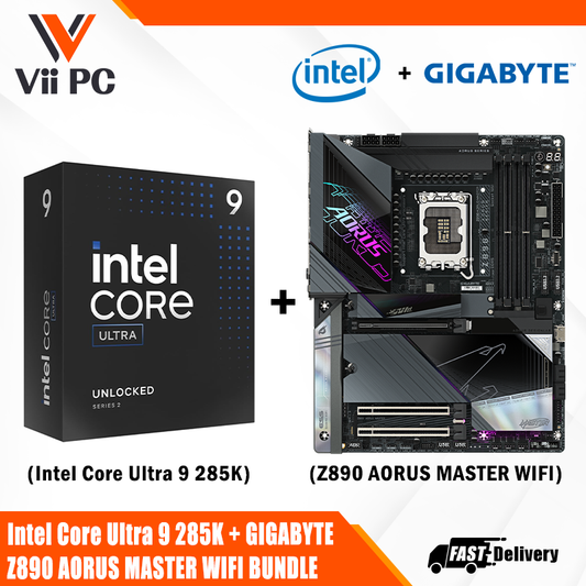 GIGABYTE Z890 AORUS MASTER WIFI ATX Motherboard + Intel® Core™ Ultra 9 Processor 285K BUNDLE