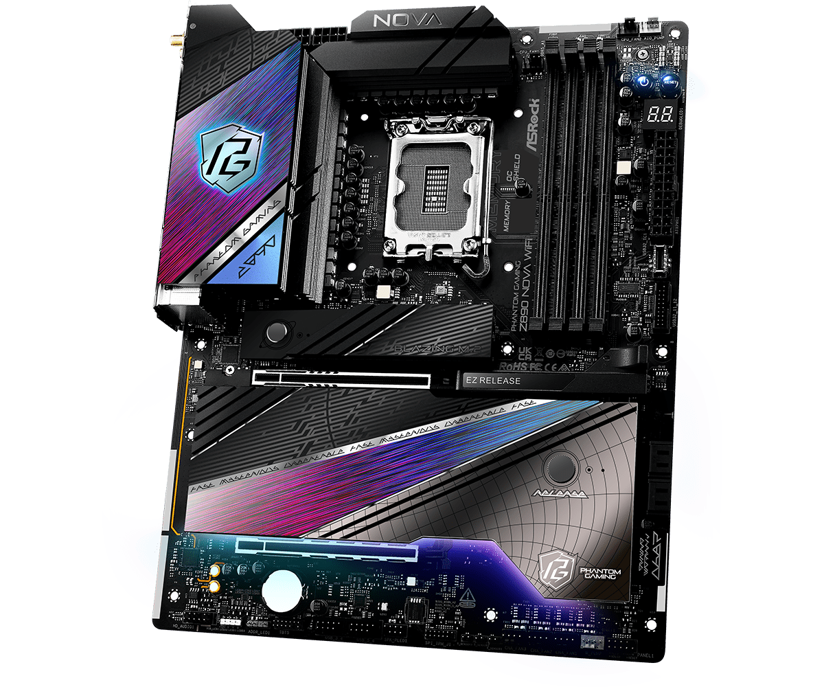 ASRock Z890 Nova WiFi 7 Intel® Core™ Ultra Processors ATX Gaming Motherboard