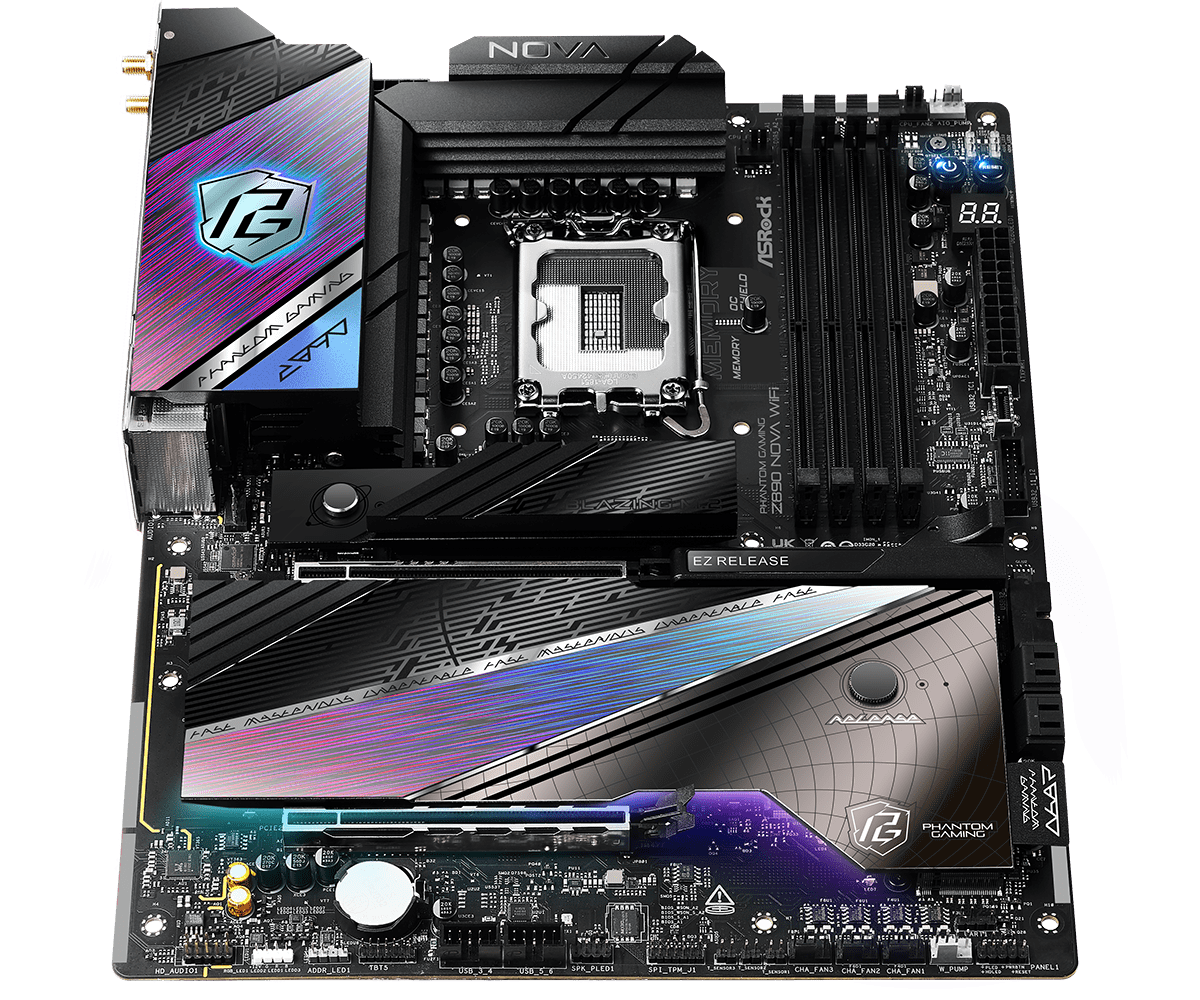 ASRock Z890 Nova WiFi 7 Intel® Core™ Ultra Processors ATX Gaming Motherboard