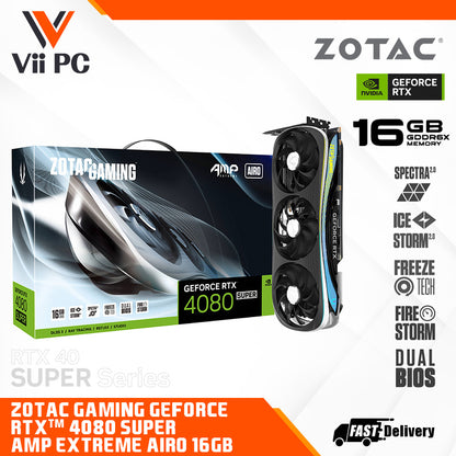 ZOTAC GAMING GeForce RTX 4080 SUPER AMP Extreme AIRO 16GB GDDR6X Graphics Card