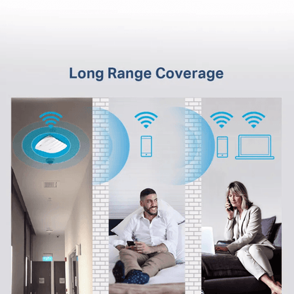 TP-LINK EAP115 300Mbps Wireless N Ceiling Mount Access Point Cloud Access, Omada App, PoE Supported, Timesaving and Flexible Deployment