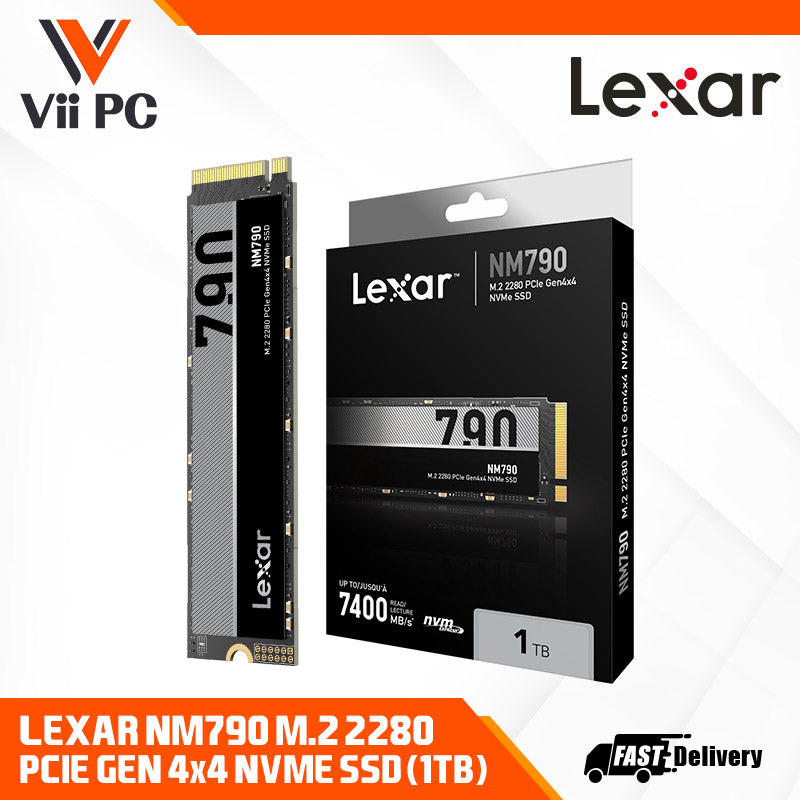  Lexar NM790 SSD 2TB PCIe Gen4 NVMe M.2 2280 Internal Solid  State Drive, Up to 7400MB/s, Compatible with PS5, for Gamers and Creators  (LNM790X002T-RNNNU) : Electronics