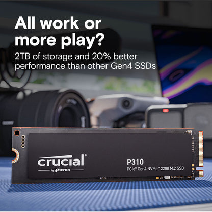 Crucial P310 500GB / 1TB / 2TB PCIe Gen4 NVMe 2280 M.2 SSD - 3 Years Warranty