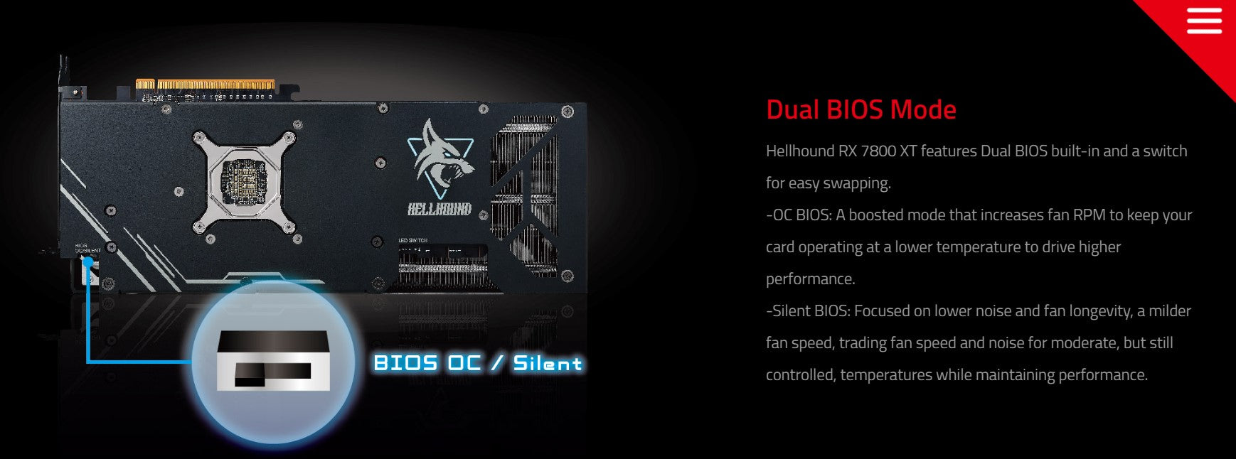 Hellhound AMD Radeon™ RX 7800 XT 16GB GDDR6 - PowerColor