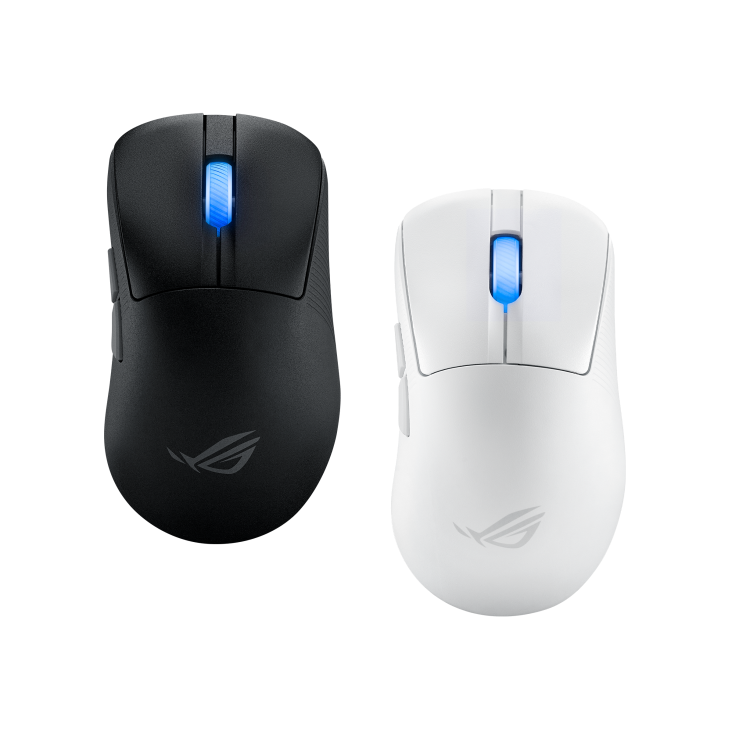 ASUS ROG Keris II Ace Ultralight 54-gram Ergonomic Gaming Mouse BLACK/Moonlight WHITE