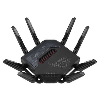 ASUS ROG Rapture GT-BE98 Quad-band WiFi 7 (802.11be)/New 320MHz Band/4096-QAM/Dual 10G Ports/Backup WAN/Triple-level Game Acceleration/Mobile Game Mode/ARGB/AiMesh/VPN Gaming Router