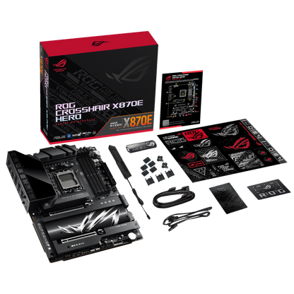 ASUS ROG CROSSHAIR X870E HERO WIFI AM5 ATX Motherboard + AMD Ryzen™ 7 9800X3D Desktop Processor BUNDLE