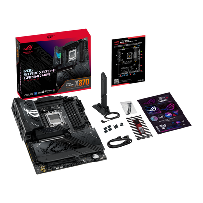 ASUS ROG STRIX X870-F GAMING WIFI AM5 ATX Motherboard + AMD Ryzen™ 7 9800X3D Desktop Processor BUNDLE