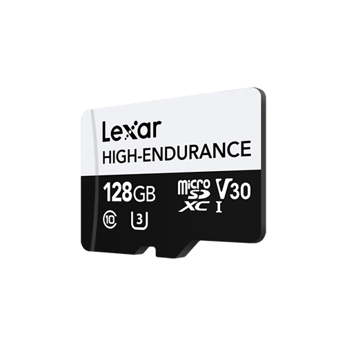 Lexar High-Endurance microSDHC/microSDXC UHS-I(U1/U3) Memory Card 32GB or 64GB or 128GB Up to 100MB/s READ, Up to 45MB/s or 35MB/s or 30MB/s WRITE, 4K(Fast Video Capture), 1080P FULL-HD, 24/7 video monitoring, High Durability