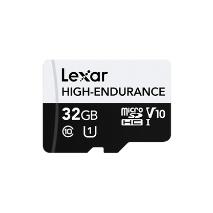 Lexar High-Endurance microSDHC/microSDXC UHS-I(U1/U3) Memory Card 32GB or 64GB or 128GB Up to 100MB/s READ, Up to 45MB/s or 35MB/s or 30MB/s WRITE, 4K(Fast Video Capture), 1080P FULL-HD, 24/7 video monitoring, High Durability