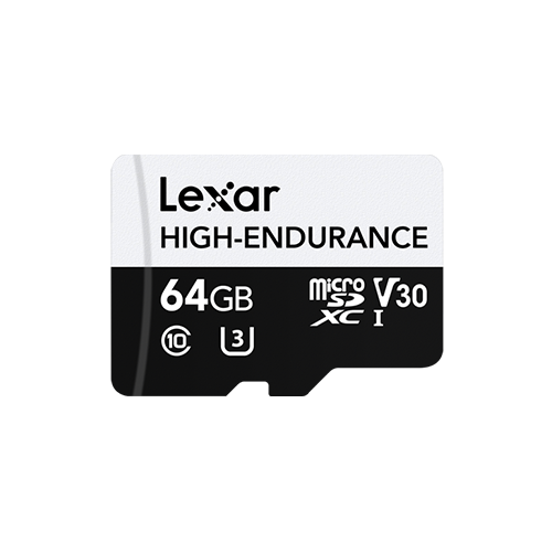 Lexar High-Endurance microSDHC/microSDXC UHS-I(U1/U3) Memory Card 32GB or 64GB or 128GB Up to 100MB/s READ, Up to 45MB/s or 35MB/s or 30MB/s WRITE, 4K(Fast Video Capture), 1080P FULL-HD, 24/7 video monitoring, High Durability