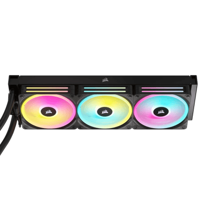 CORSAIR iCUE LINK H150i RGB BLACK/WHITE Liquid CPU Cooler - QX120 RGB Fans, 360mm Radiator