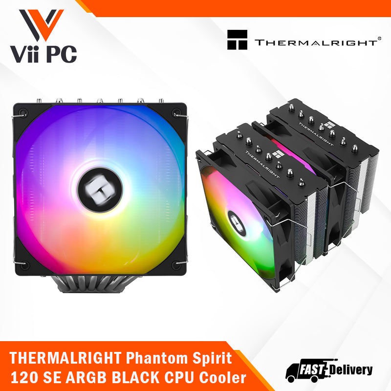 Thermalright Phantom Spirit 120 SE ARGB High-Performance CPU Cooler,Dual-Tower Design, Dual PWM Fan,7 Copper Heat Pipes CPU Air cooler, AGHP Technology, For AMD AM4/AM5, For Intel 1700/1150/1151/1155/1200