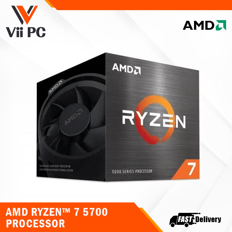 AMD Ryzen™ 7 5700 with Wraith Spire Cooler - Ryzen 7 5000 G-Series Desktop Processor (8-Cores, 16-threads, 3.7GHz, Socket AM4, 65W, Non-Integrated Boxed Processor)