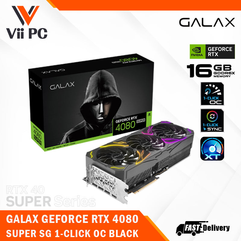 GALAX GeForce RTX 4080 SUPER/RTX4080 SUPER SG 1-Click OC 16GB GDDR6X Graphics Cards with DLSS 3 (256-bit, 3x DP1.4a, HDMI 2.1)