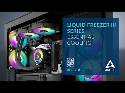 ARCTIC Liquid Freezer III 240/360/420 BLACK Multi Compatible All-in-One CPU Liquid Cooler LGA1851,LGA1700,AM5,AM4 - Silent and Powerful VRM Fan - Efficient PWM controlled