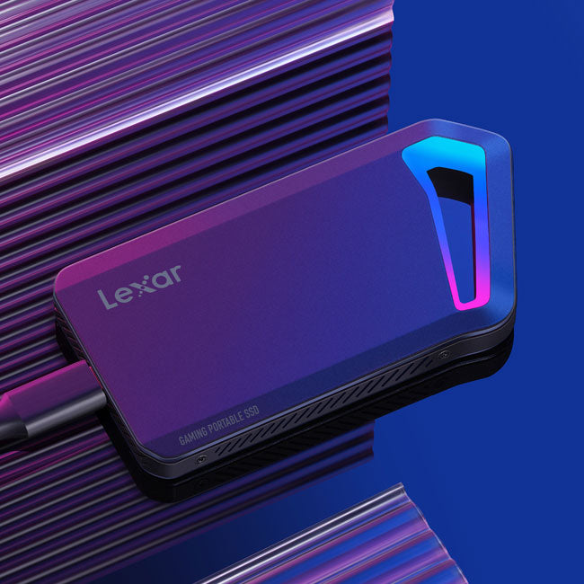 Lexar® SL660 BLAZE Gaming Portable SSD (512GB / 1TB) - Up to 2000MB/s read, up to 2000MB/s write, Superior Transfer Speed, Vibrant RGB LEDs, Exceptional durability,  256-bit AES Encryption