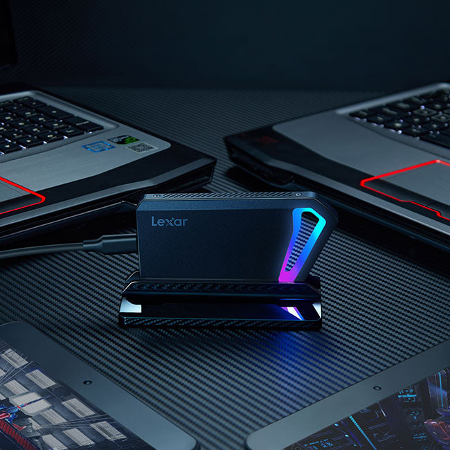 Lexar® SL660 BLAZE Gaming Portable SSD (512GB / 1TB) - Up to 2000MB/s read, up to 2000MB/s write, Superior Transfer Speed, Vibrant RGB LEDs, Exceptional durability,  256-bit AES Encryption