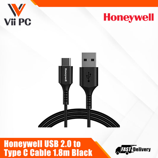 Honeywell USB 2.0 TO TYPE C CABLE 1.8 Meter - Black (Silicone Cable) Platinum Series / 1 Year Warranty