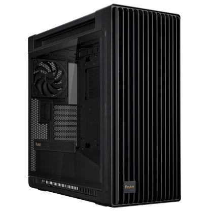 ASUS ProArt PA602 E-ATX MID-TOWER COMPUTER CASE - 420mm radiator support, one 140mm and two 200mm pre-installed system fans