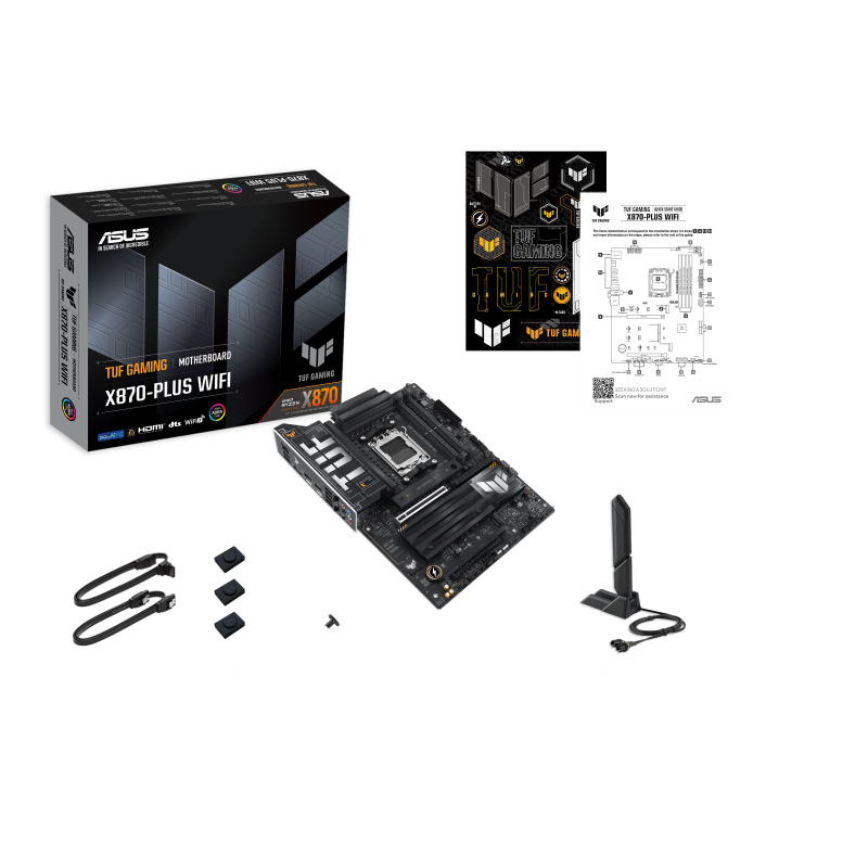 ASUS TUF GAMING X870-PLUS WIFI AM5 ATX Motherboard + AMD Ryzen™ 7 9800X3D Desktop Processor BUNDLE