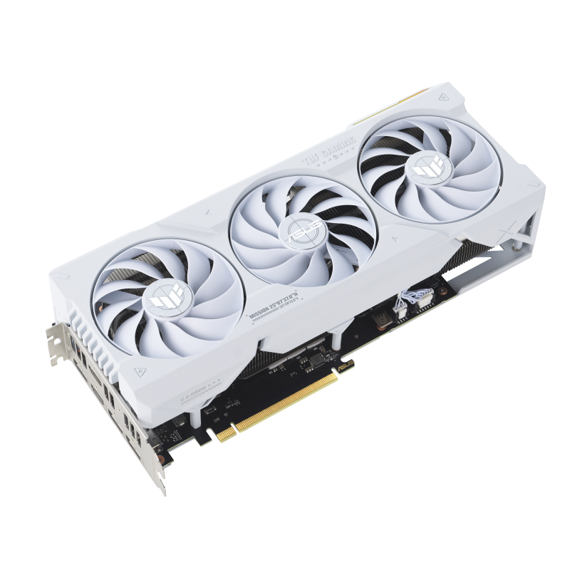 ASUS TUF Gaming GeForce RTX™ 4070 Ti White OC Edition 12GB GDDR6X Graphic Cards with DLSS 3, lower temps, and enhanced durability