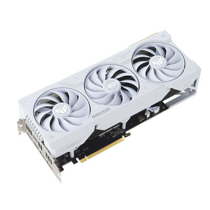 ASUS TUF Gaming GeForce RTX™ 4070 Ti White OC Edition 12GB GDDR6X Graphic Cards with DLSS 3, lower temps, and enhanced durability