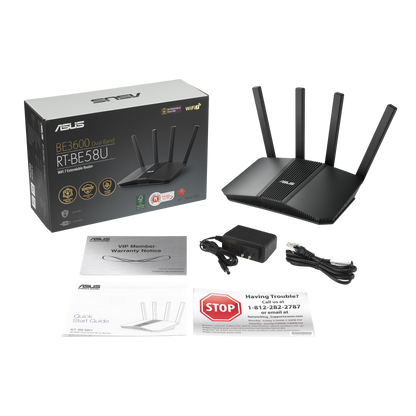 ASUS RT-BE58U Wireless Router 2.5 Gigabit Ethernet Dual-band (2.4 GHz / 5 GHz) Black