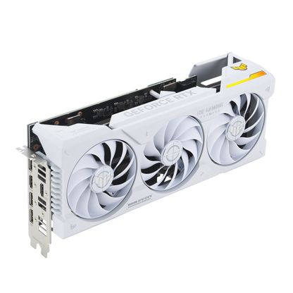 ASUS TUF Gaming GeForce RTX™ 4070 Ti White OC Edition 12GB GDDR6X Graphic Cards with DLSS 3, lower temps, and enhanced durability